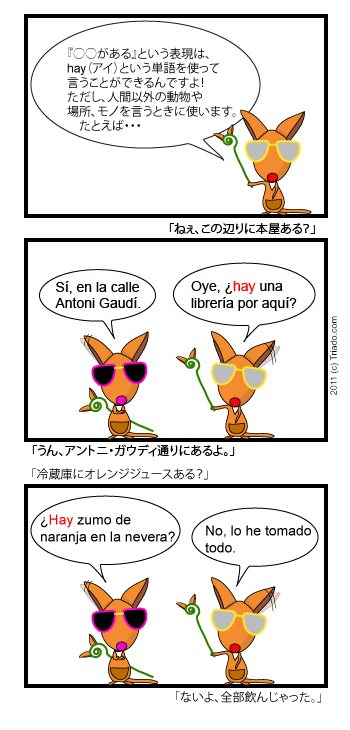 スペイン語のHay 「～がある」という表現