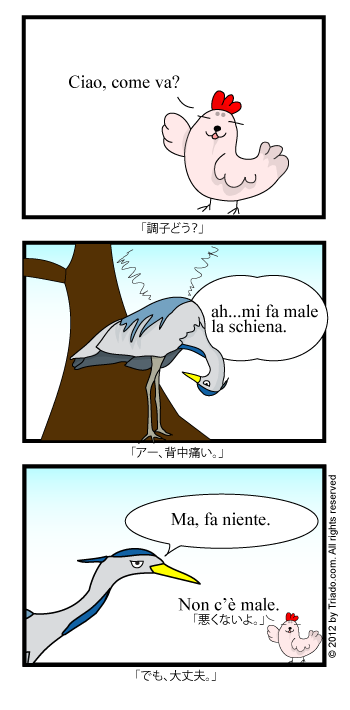 背中が痛いけれど、大丈夫